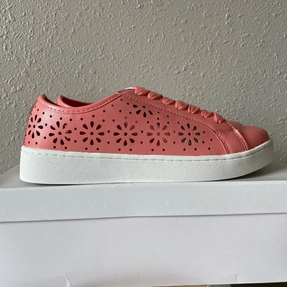 NIB Isaac Mizrahi Live Pink Perforated Tamara Sneakers Sizes 6, 8.5, and 9M